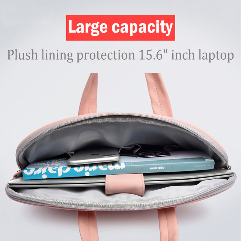 Leather Women Laptop Bag Notebook Carrying Case Briefcase For Macbook