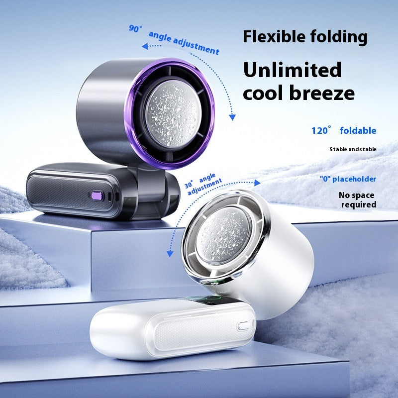 New Ice Pack High-Speed Handheld Eletirc Fan Speed Adjustable Folding Mini Fan Portable