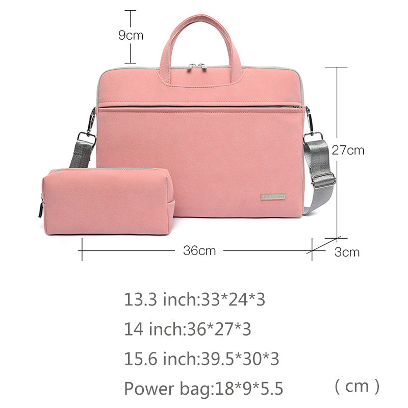 Leather Women Laptop Bag Notebook Carrying Case Briefcase For Macbook