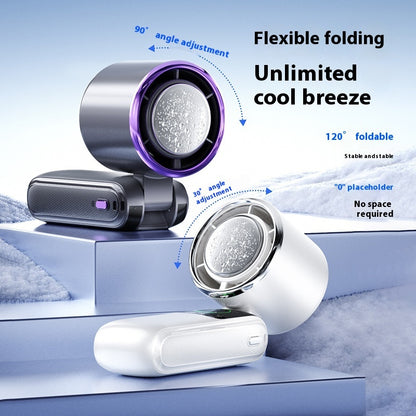 New Ice Pack High-Speed Handheld Eletirc Fan Speed Adjustable Folding Mini Fan Portable